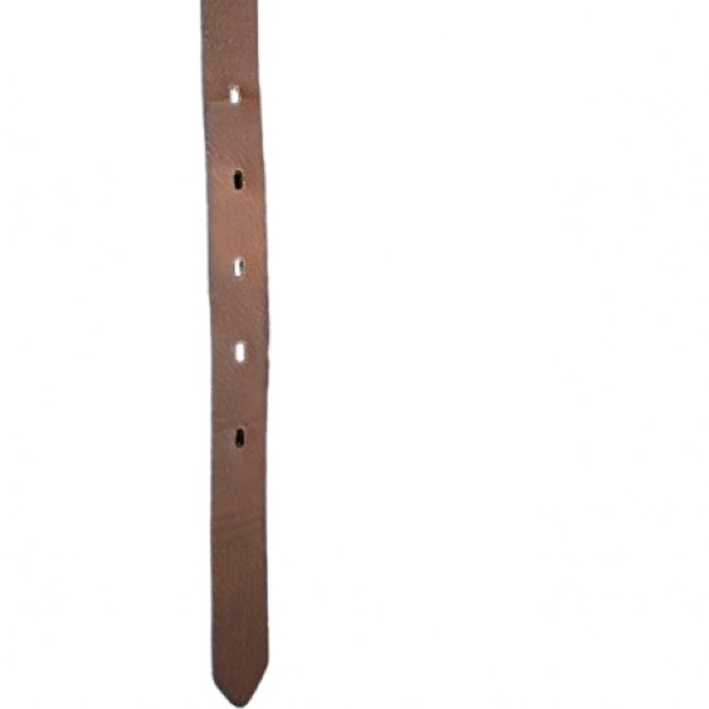 Women’s Classic Brown Leather Belt with Gold details Size 39.5” - Picture 7 of 7